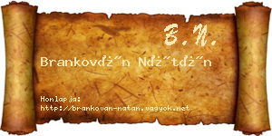 Brankován Nátán névjegykártya